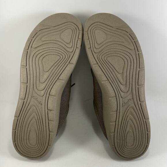 Clarks Driftlite Surf Shoes Slip On Gray Canvas Mule Mens Size 13 Step In - Picture 8 of 9
